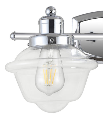 Orleans Iron/Glass schoolhouse LED Vanity Light - JONATHAN Y